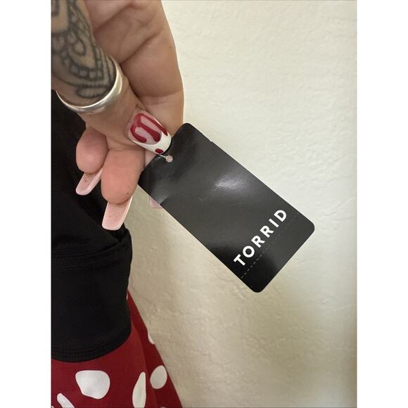 Disney Minnie Mouse Womens Plus One Piece Swimsuit Ruffle V Neck Polka Dot 4X - Picture 5 of 9